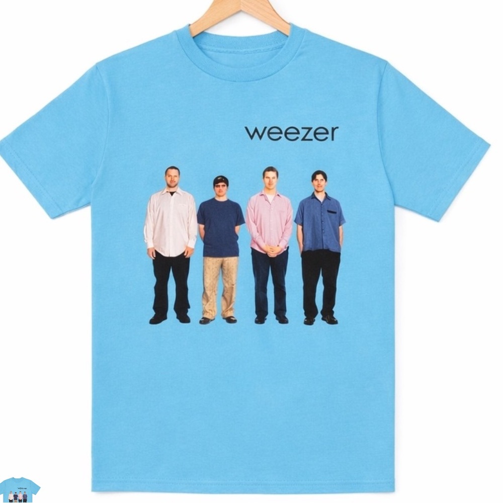 Weezer Blue Album Band Tee Shirt Men’s Small Indie Rock Concert Graphic